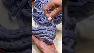 Trying T Shirt Yarn to crochet a bag 🧶Crocheting with Tshirt yarn crocheting yarnlove diycraft [upl. by Khalsa]