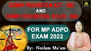 Dowry Prohibition Act 1961 will be understood  UPSC 202324  Atma Prakash Singh [upl. by Aicenad705]