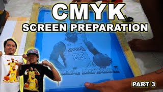 CMYK Screen Preparation for Screen Printing  Part 3  Lebron James Design [upl. by Dale]