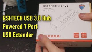 RSHTECH USB 30 Hub Powered 7 Port UNBOXINGREVIEW [upl. by Naivaf]