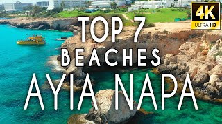 TOP 7 Ayia Napa Beaches 4К  Cyprus [upl. by Aicilav]