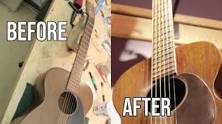 Resetting the Neck on a 1955 Martin 015 Acoustic Guitar [upl. by Llerot570]