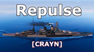 World of WarShips Repulse  7 Kills 146K Damage [upl. by Anyaj]