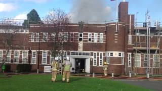 Fire at Higham Lane School [upl. by Idnarb132]