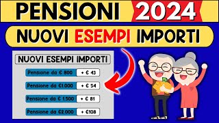 ✅PENSIONI AUMENTI GENNAIO 2024👉NUOVI ESEMPI IMPORTI❗️NUOVE CIFRE ESATTE👌 [upl. by Premer]