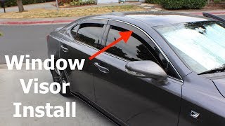 Lexus IS250 Window Visor Install [upl. by Guinna620]