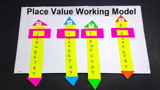 place value working model  maths tlm  maths project  diy  DIY pandit [upl. by Osborne]