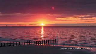 Time lapse video of sunset over the Irish Sea from Rhyl North Wales [upl. by Nyvek789]