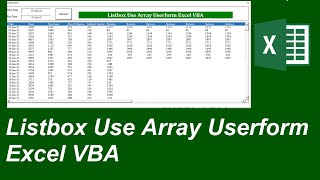 Listbox Use Array Also Morthan 10 Column Userform Excel VBA [upl. by Desimone]