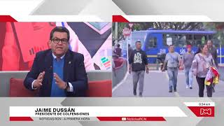 Jaime Dussán en entrevista con Noticias RCN habló sobre incremento de las mesadas para pensionados [upl. by Enrobso]