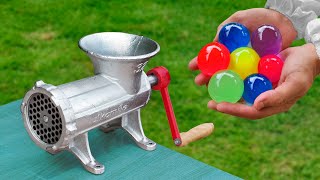 EXPERIMENT Rainbow Orbeez Balls vs Meat Grinder [upl. by Aihtennek550]