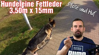 ✅ Hundeleine für große Hunde von Pfote und Huf  350m X 15mm  Schwarz  Deutsche Produktion [upl. by Strong]