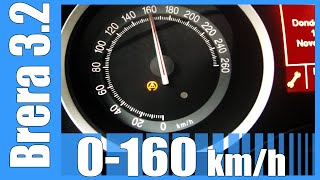 Alfa Romeo Brera 32 V6 Q4 0160 kmh NICE Acceleration Beschleunigung Test [upl. by Bohannon]