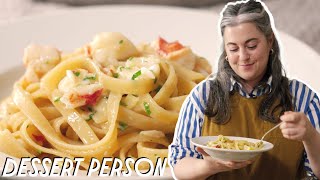 DELICIOUS LOBSTER PASTA RECIPE WITH CLAIRE SAFFITZ  DESSERT PERSON [upl. by Sarkaria]