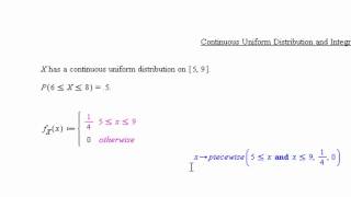 The Continuous Uniform Distribution and Integrals [upl. by Eelesor]