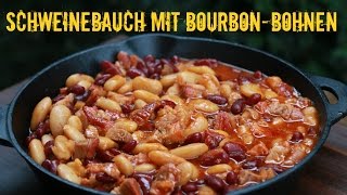 Stauferico Schweinebauch mit BourbonBohnen  Porkbelly Bourbon Baked Beans [upl. by Attevroc515]