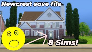 Building a house for 8 Sims  Newcrest Save File [upl. by Engelhart441]