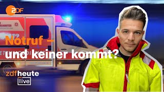 Kann der Rettungsdienst noch gerettet werden Ein Sanitäter berichtet bei ZDFheute live [upl. by Cybill250]