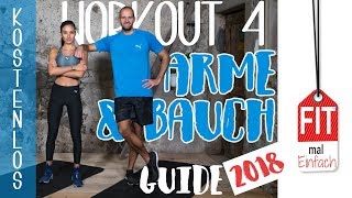 Home Workout für straffe Arme  Fatburner HIIT  Bauch intensiv trainieren [upl. by Kinimod310]