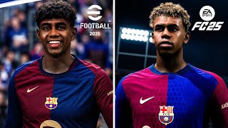 EA FC 25 VS Efootball 2025  Gameplay Comparison [upl. by Neehsar699]