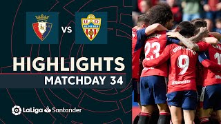 Resumen de CA Osasuna vs UD Almería 31 [upl. by Salahcin]