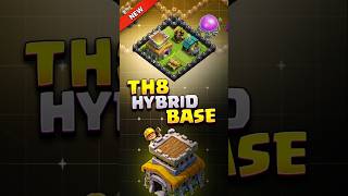 INSANE TH8 Hybrid BASE ⚒️clashofclans th8 cocbases th8bases coc bobthebuilder townhall8 [upl. by Findlay206]