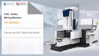 Vertical Milling Machine with Double Columns VM8015NCA  Heavy Cutting for Mold Plates [upl. by Annalee]