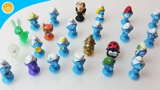 New Lidl stikeez Smurfs The lost village Smurfs full collection album Blue Orange [upl. by Catlee349]