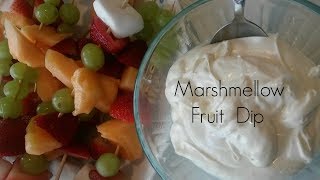 Marshmellow Fruit Dip 3 Ingredient Recipe [upl. by Sibie]