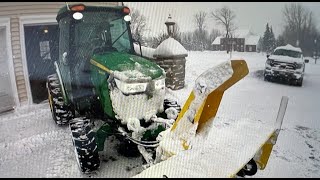 Neighborhood Hero Part 2 Snow Fighter John Deere 3046R 4 Hours Snowblowing 247 [upl. by Godrich117]