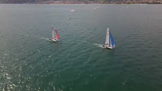 2022 Nacra 17 Junior World Championships  Day One Raw Drone [upl. by Gebelein]