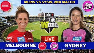 Melbourne Renegades Women vs Sydney Sixers Women 2nd Match  Live Cricket Score Commentary [upl. by Wiles]