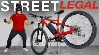 Best Street Legal EMTB Build  No License Electric Mountain Bike DIY [upl. by Yrro331]