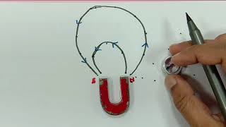 Plotting Magnetic field lines around U shaped magnet  Physics Demonstration [upl. by Darryn]