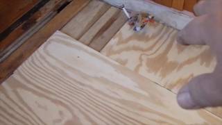 Cutting Holes in Plywood for Bathroom Floor [upl. by Arimay]