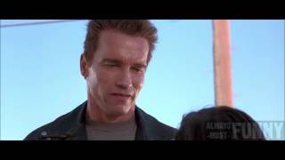 Terminator 2  T800 fail smile AlwaysmostFunny [upl. by Ocsecnarf]