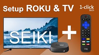 Seiki TV amp Roku box control with 1clicktech remote [upl. by Haslam]