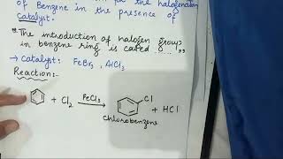 Electrophilic Substitution Reactions of Benzene  Halogenation Nitration Sulphonation PART7 [upl. by Jocko]