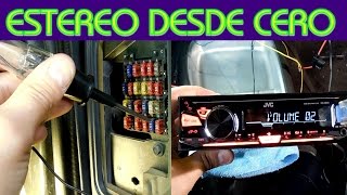 Como instalar autoestereo desde cero donde no hay cables del lado del auto [upl. by Aicena149]