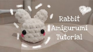 Crochet mini bunny tutorial beginner friendly  rabbit amigurumi [upl. by Gerhardt292]