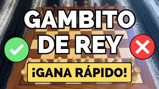 5 JAQUE MATES más RÁPIDOS en el Gambito De Rey✅ Fácil [upl. by Hillari525]