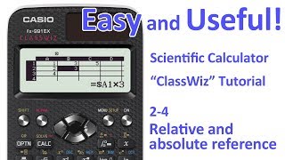 ClassWiz Calculator Tutorial  Spreadsheet 24 Relative and absolute reference [upl. by Nairda]