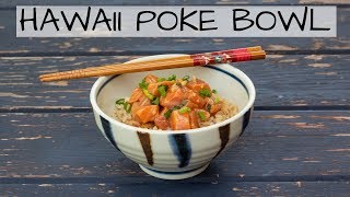 How To Make Hawaii Poke Bowl SUPER EASY salmon poke recipe [upl. by Hedvige]