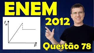 78  ENEM 2012  Física  Mecânica  Questão 78 resolvida Caderno Azul  Prof Marcelo Boaro [upl. by Sulakcin]