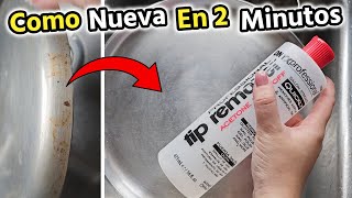 👉Sartenes y Ollas Quemadas como Nuevas en 2 minutos con ACETONA para uñas [upl. by Asare]