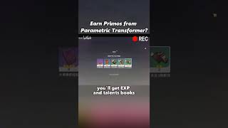 Earn Primos from Parametric Transformer genshin genshinimpact genshintips primogems [upl. by Asile]