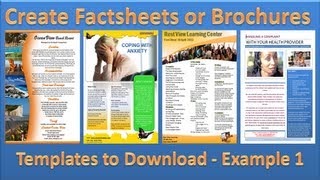 Make Brochure  How to Make Brochures in Microsoft Word 2010  Single Page Example 1 [upl. by Enaed]