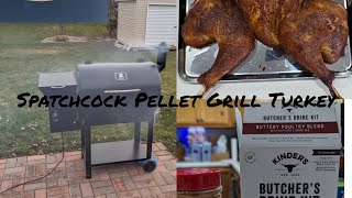 Juicy Pellet Smoker Spatchcock Turkey [upl. by Odnomar]