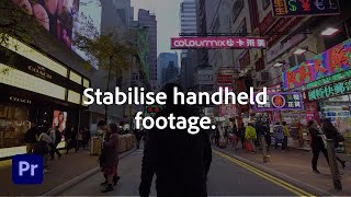 How to Stabilise Handheld Footage with Warp Stabilizer  Adobe Premiere Pro [upl. by Alhsa]