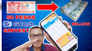 GINVEST GCASH Gawing MILYON Ang 50 Pesos GINVEST EXPLAINED And Tutorial [upl. by Kleiman]